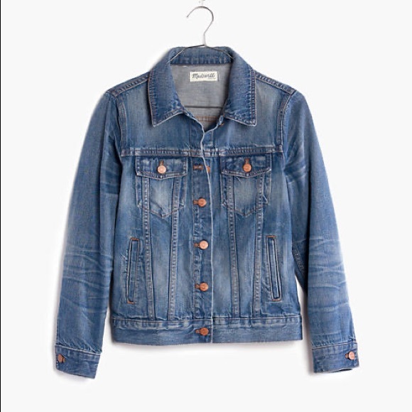 NWT Madewell Jean Jacket in Pinter Wash Size Medium | Denim Jacket